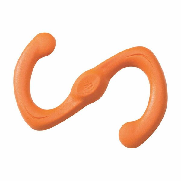 Attractiveatractivo Zogoflex Orange Bumi Synthetic Rubber Dog Tug Toy, Small AT2737342